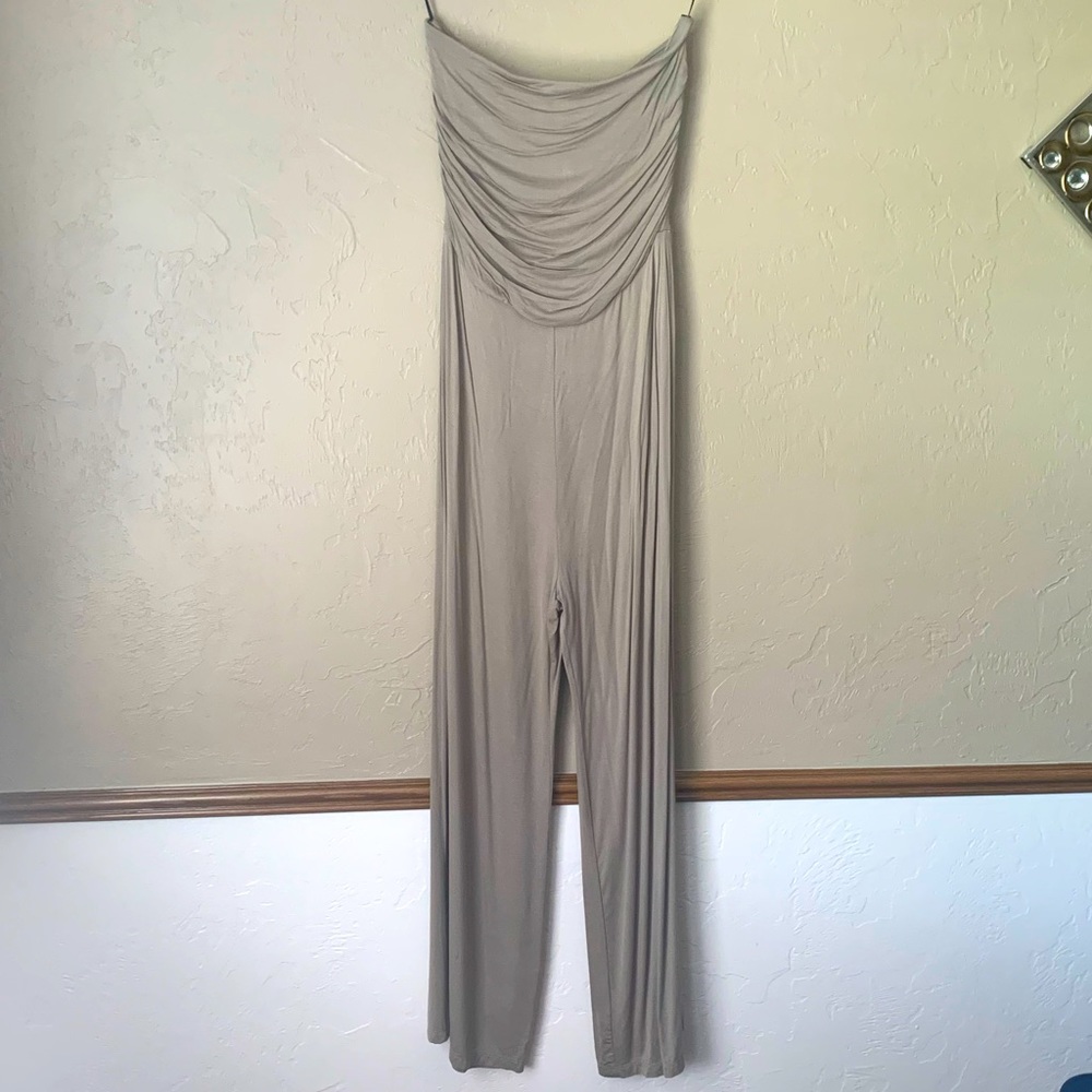 Double Zero Tube Top Ruched Jumpsuit